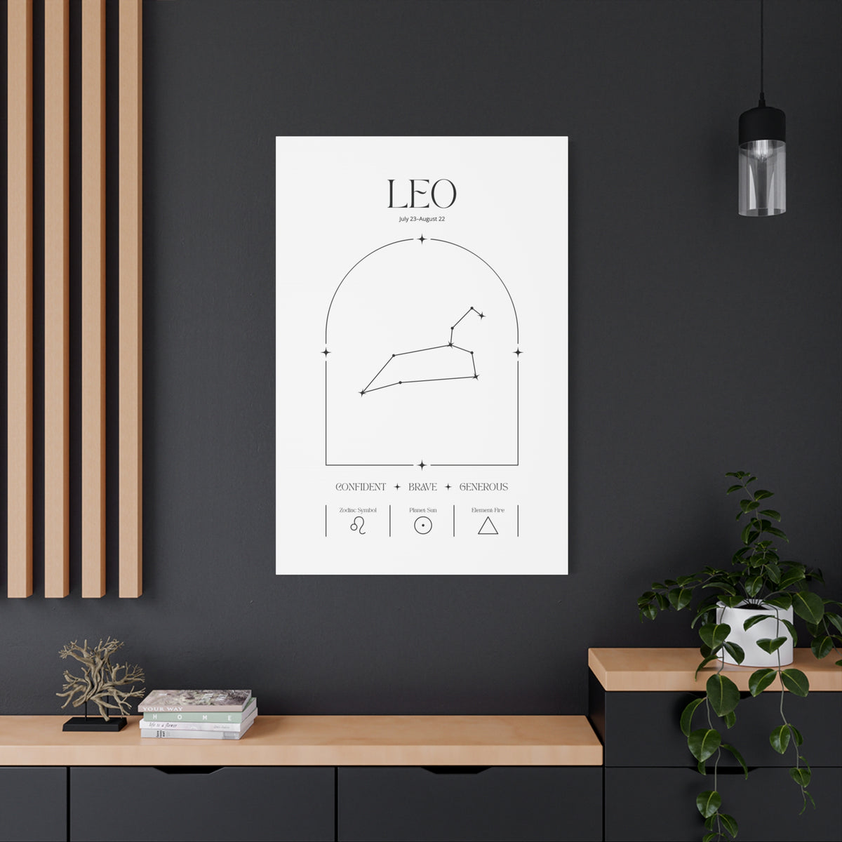 Leo Zodiac Canvas – Radiant & Bold Art