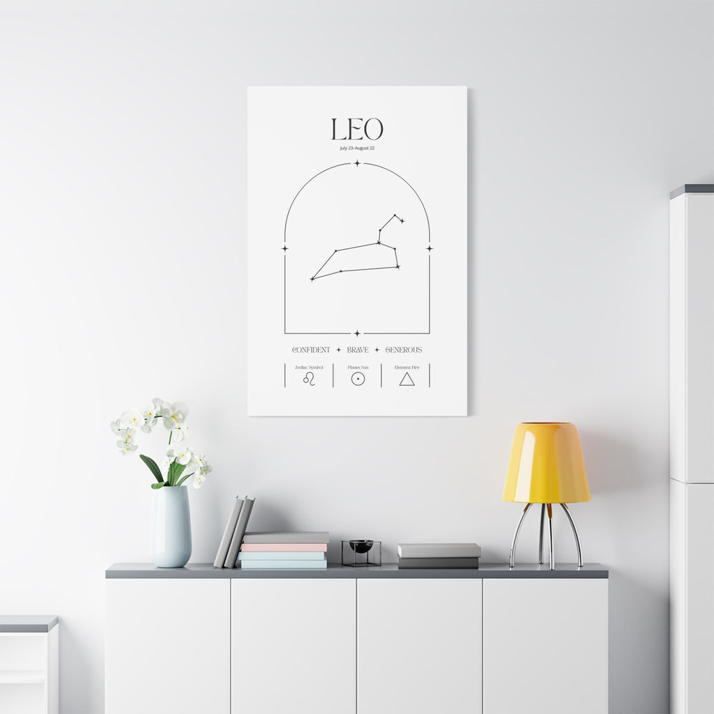 Leo Zodiac Canvas – Radiant & Bold Art