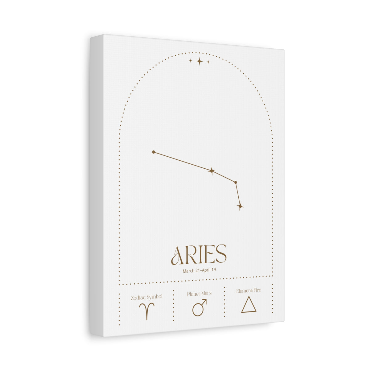 Aries Zodiac Canvas – Bold & Energetic Art