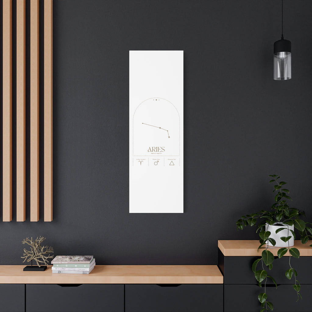 Aries Zodiac Canvas – Bold & Energetic Art