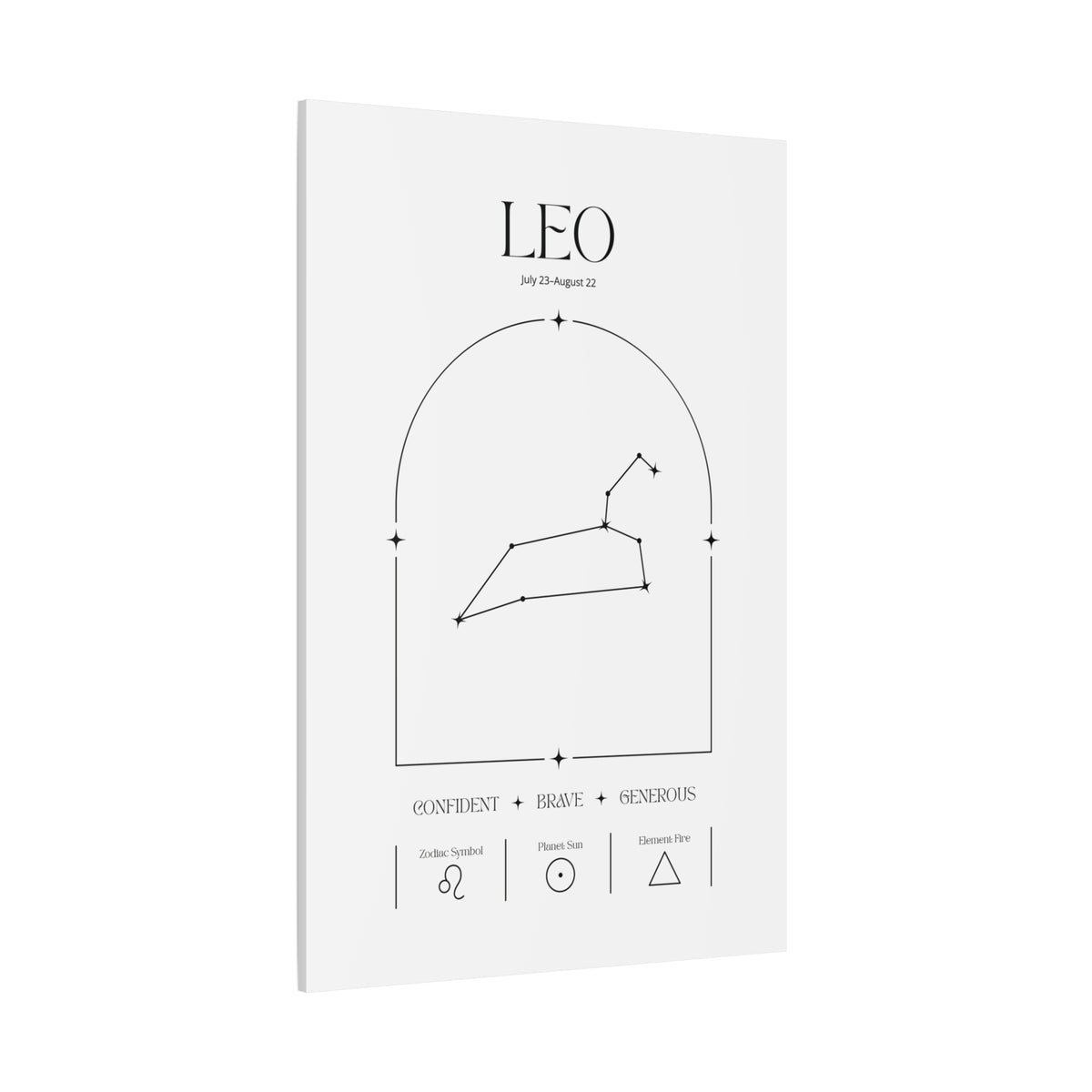 Leo Zodiac Canvas – Radiant & Bold Art