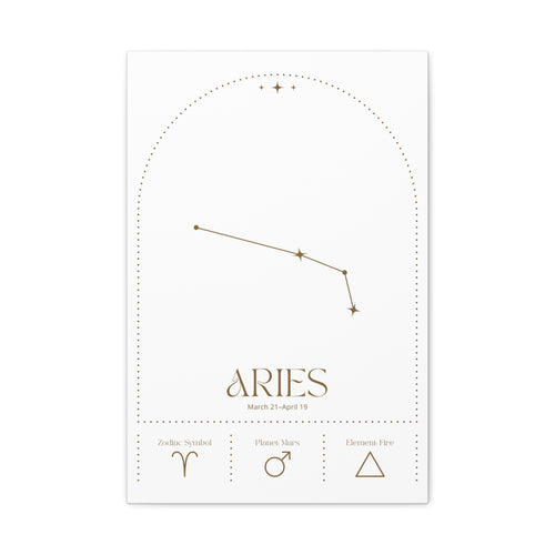 Aries Zodiac Canvas – Bold & Energetic Art