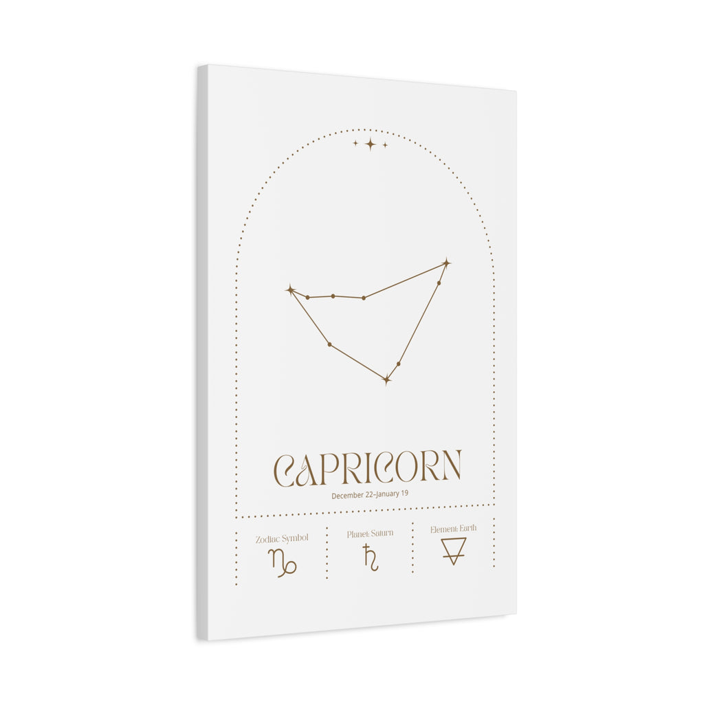 Capricorn Zodiac Canvas – Grounded & Timeless Art