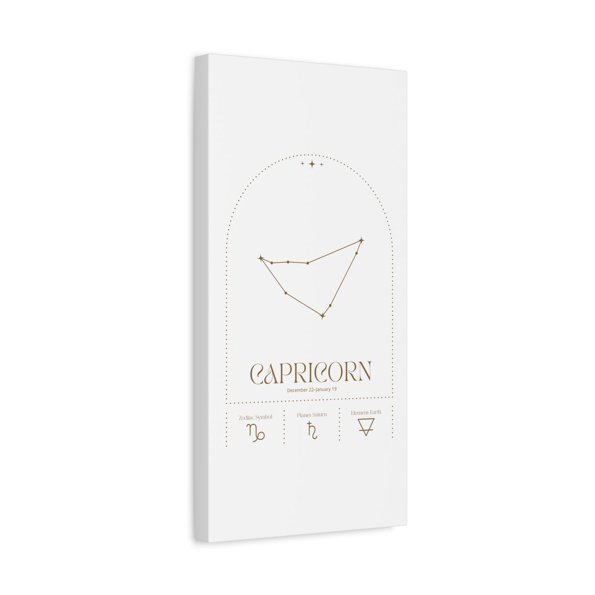 Capricorn Zodiac Canvas – Grounded & Timeless Art