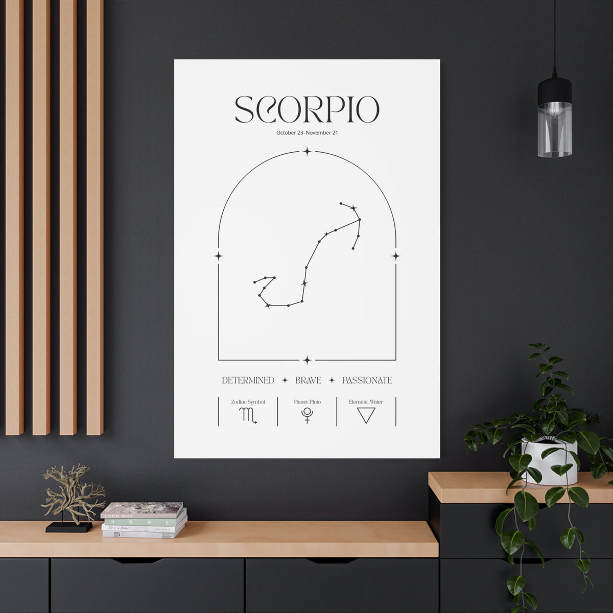 Scorpio Zodiac Canvas – Mysterious & Magnetic Art