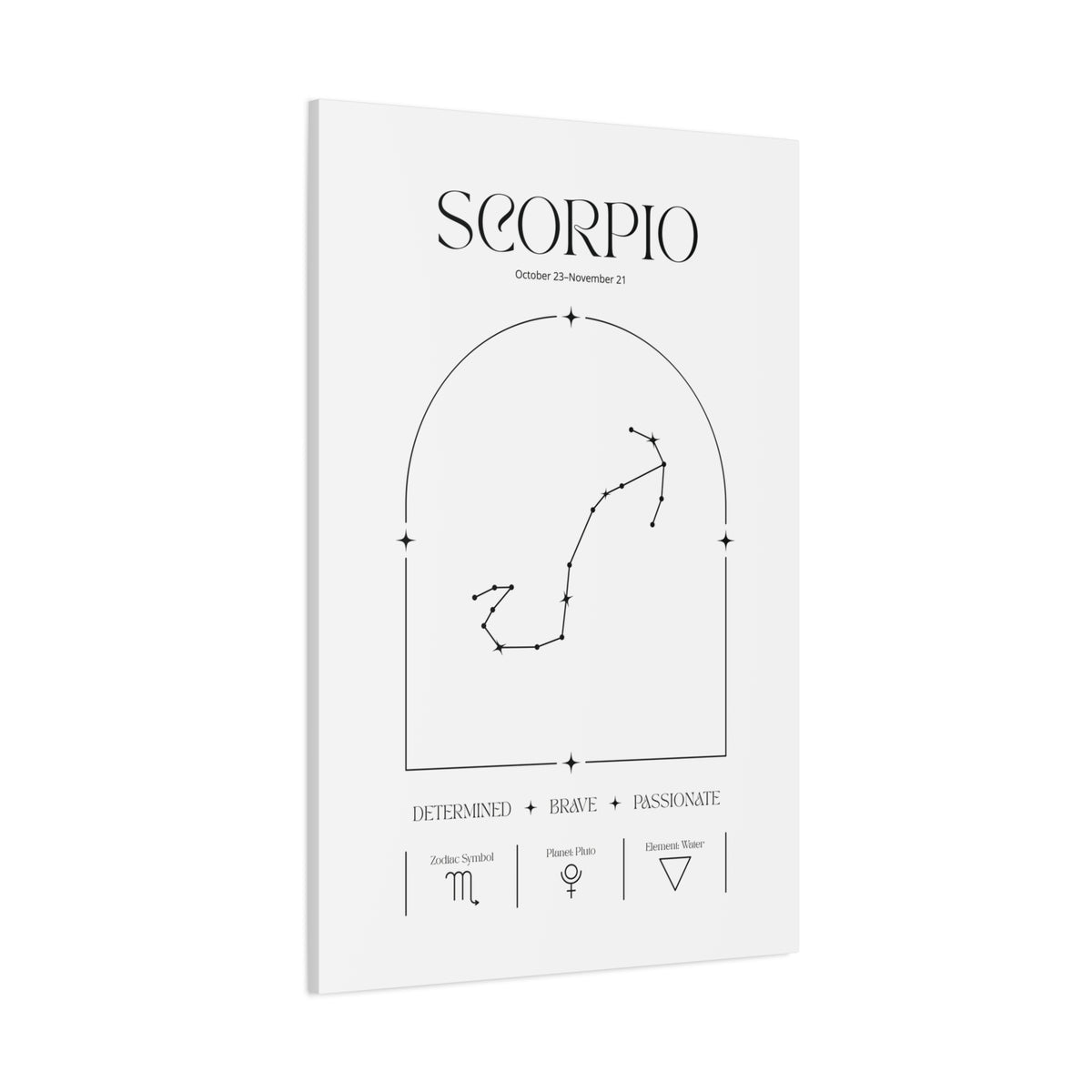 Scorpio Zodiac Canvas – Mysterious & Magnetic Art