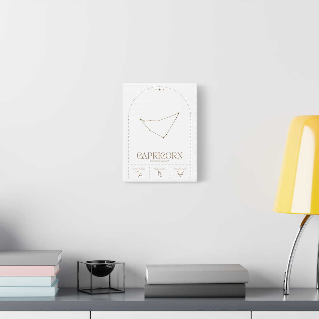 Capricorn Zodiac Canvas – Grounded & Timeless Art