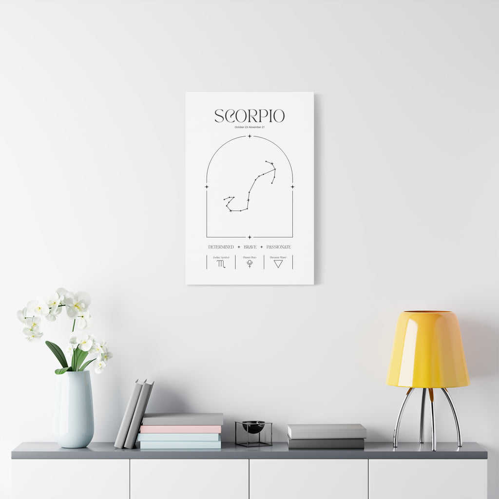 Scorpio Zodiac Canvas – Mysterious & Magnetic Art