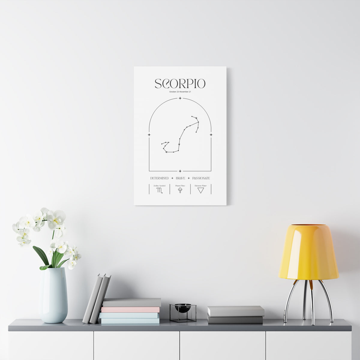 Scorpio Zodiac Canvas – Mysterious & Magnetic Art