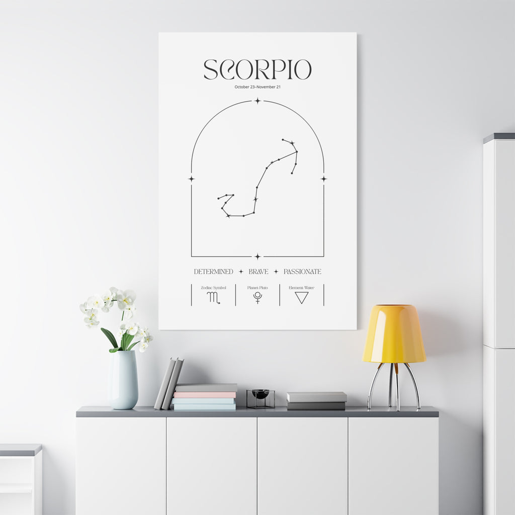 Scorpio Zodiac Canvas – Mysterious & Magnetic Art