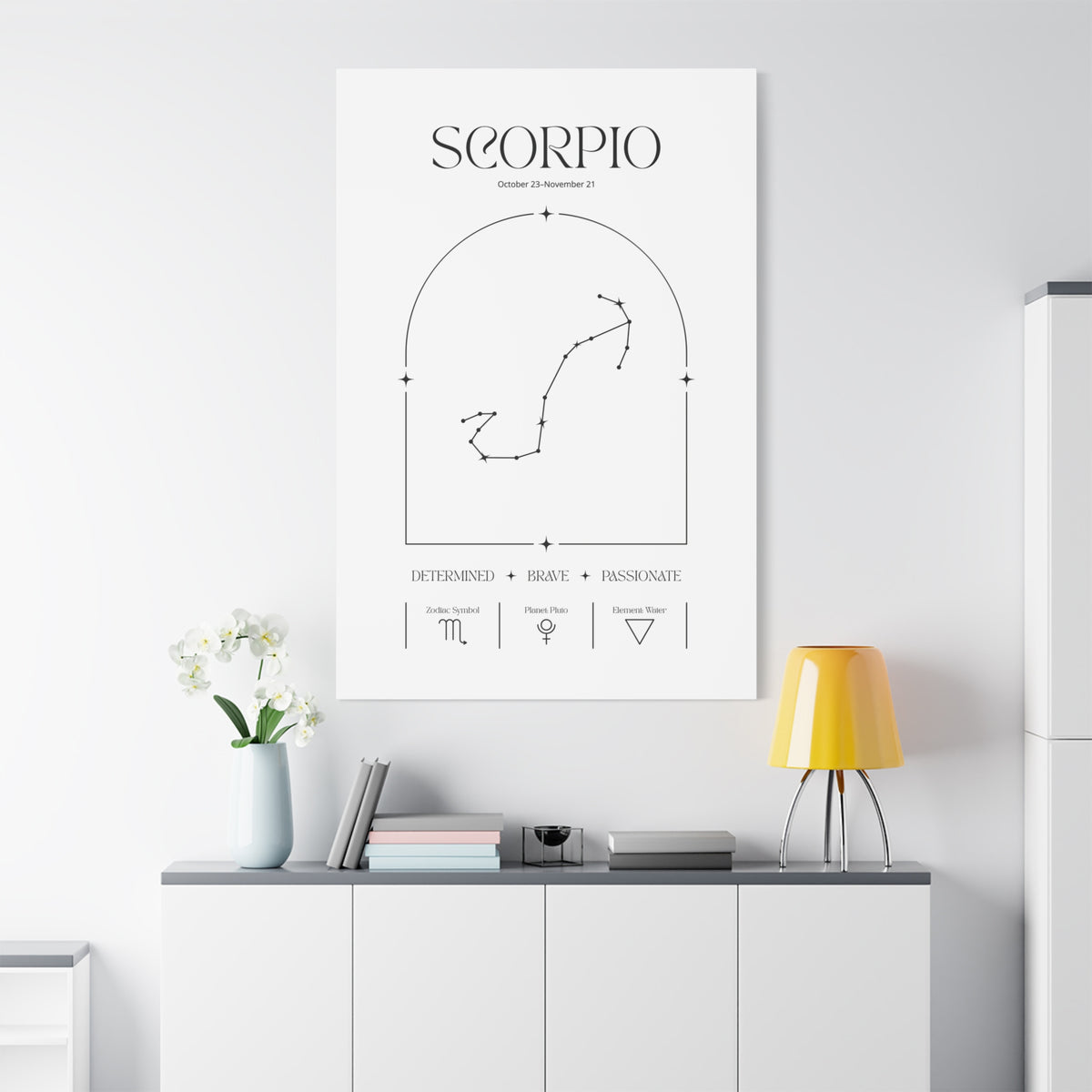 Scorpio Zodiac Canvas – Mysterious & Magnetic Art