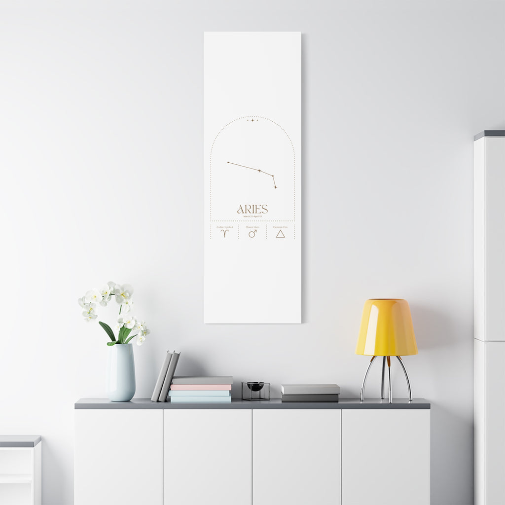 Aries Zodiac Canvas – Bold & Energetic Art