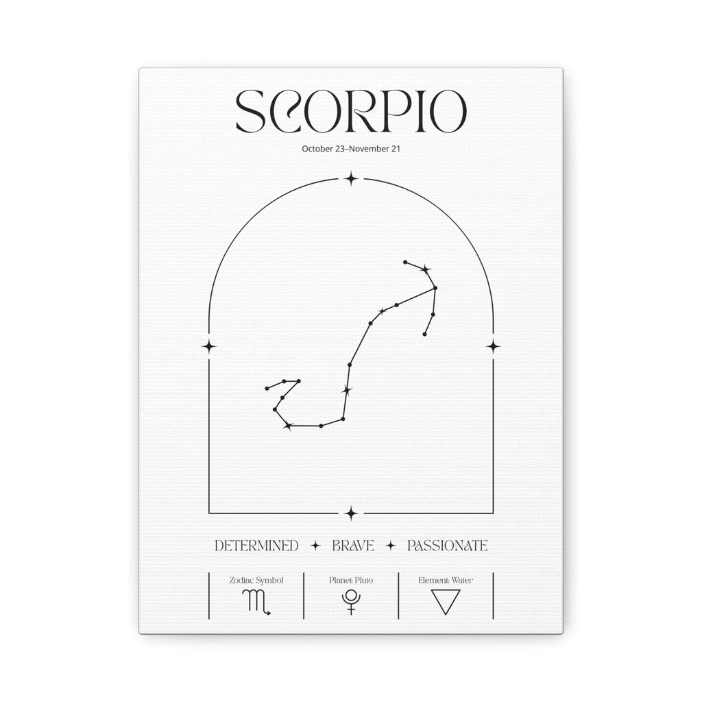 Scorpio Zodiac Canvas – Mysterious & Magnetic Art