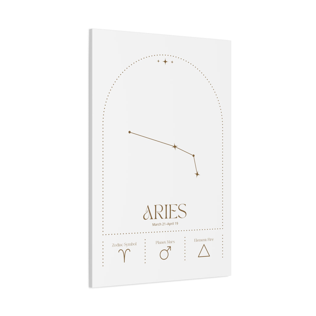 Aries Zodiac Canvas – Bold & Energetic Art