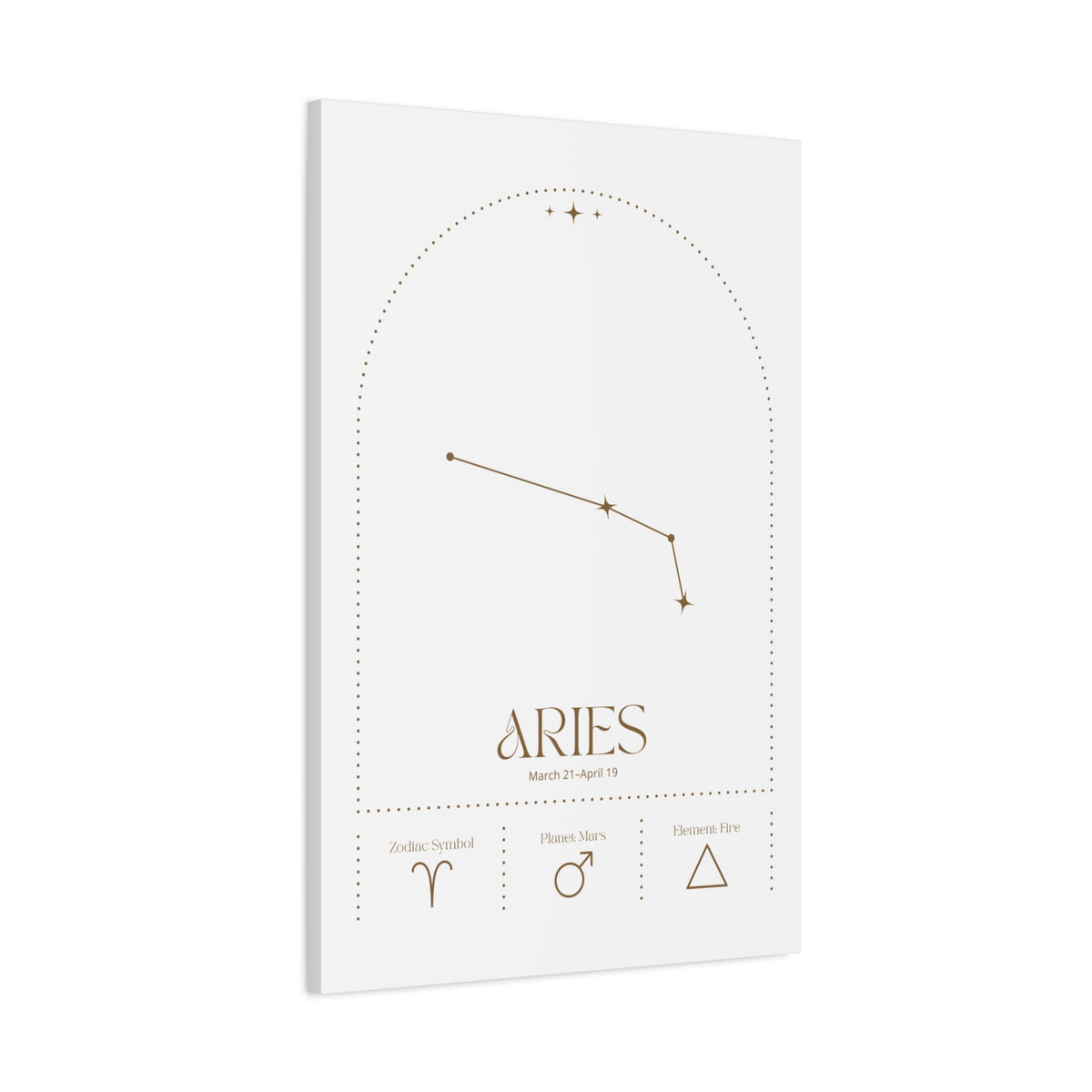Aries Zodiac Canvas – Bold & Energetic Art