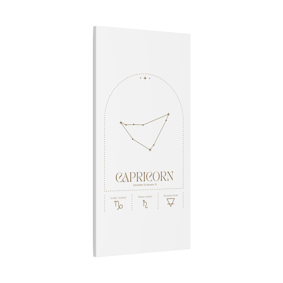 Capricorn Zodiac Canvas – Grounded & Timeless Art