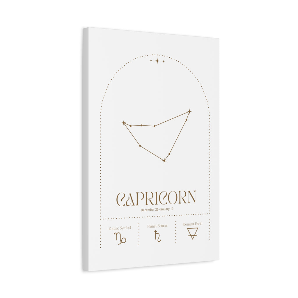 Capricorn Zodiac Canvas – Grounded & Timeless Art