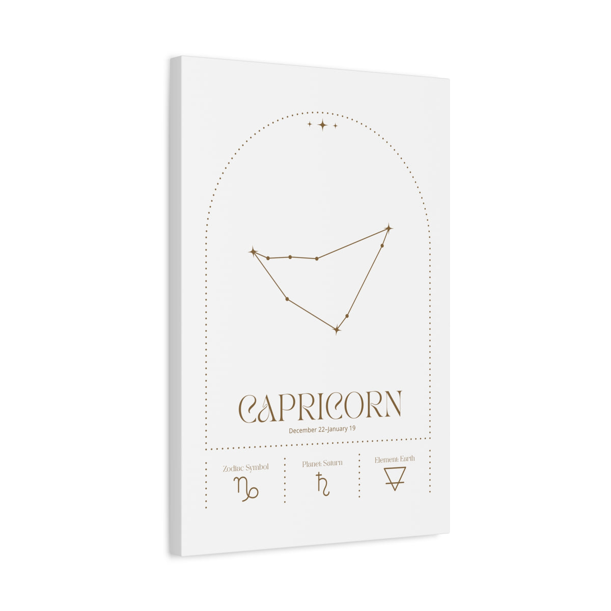 Capricorn Zodiac Canvas – Grounded & Timeless Art