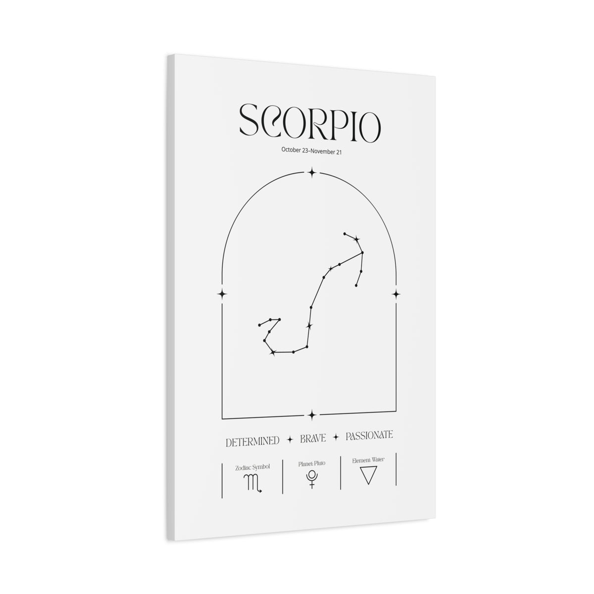 Scorpio Zodiac Canvas – Mysterious & Magnetic Art